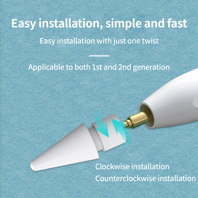 Special capacitive pen tip for Apple iPad, multifunctional, silent, non-slip and wear-resistant